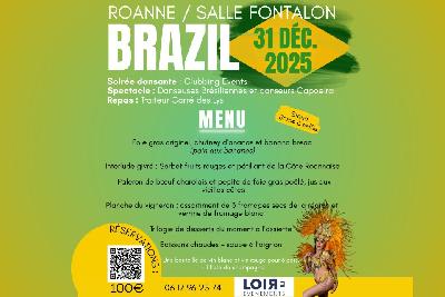 R&eacute;veillon du jour de l'an - Th&egrave;me Br&eacute;sil - ROANNE (42)  FONTALON - Roanne