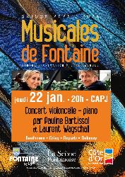Musicales de Fontaine  ' Duo violoncelle - piano " - Fontaine-lès-Dijon
