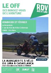 Projection &laquo;&nbsp;La Marguerite &agrave; v&eacute;lo&nbsp;: du Jura &agrave; Casablanca&nbsp;&raquo; - Arinthod