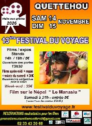 13&egrave;me Festival du Voyage &agrave; Quettehou les 14 et 15 novembre 2026 - Quettehou
