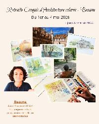 Retraite dessin &ndash; Croquis d&rsquo;architecture color&eacute;s - Beaune