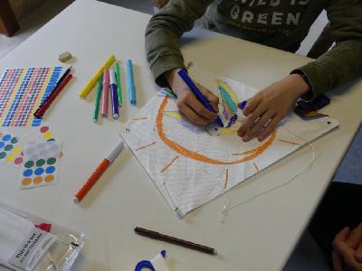 Confection d'un cerf-volant - Braud-et-Saint-Louis