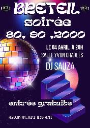 Soir&eacute;e ann&eacute;es 80, 90, 2000   entr&eacute;e gratuite - Breteil