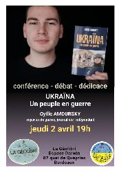 "Ukraine - un peuple en guerre " - Conf&eacute;rence- d&eacute;bat- d&eacute;dicace - Bordeaux