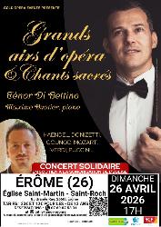 Concert solidaire "Grands Airs d'Op&eacute;ra et Chants Sacr&eacute;s" - Érôme