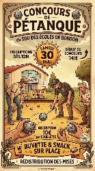 Concours p&eacute;tanque du Sou des &eacute;coles de Bonson le 30 mai 2026 - Bonson