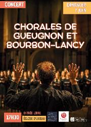 Concert de chorales&nbsp;: LES VOIX DU BEFFROI et la CHORALE de Gueugnon - Uxeau