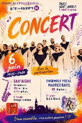 Concert Ensemble instrumental SAX'AISNE et Ensemble Vocal Maurice Rave - Estrées