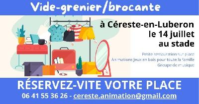Vide grenier du 14 juillet - Céreste
