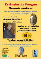 ESTIVALES D'ORGUE -  Moments musicaux - Longeville-lès-Metz