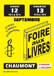 Foire aux livres d'occasion au profit d'Amnesty International - Chaumont