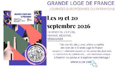 JEP 2026&nbsp;: la Grande Loge de France  ouvre les portes de ses temples&nbsp;! - Paris