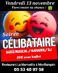 Soir&eacute;e c&eacute;libataire - Monflanquin