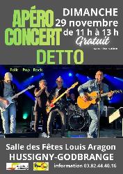 Ap&eacute;ro Concert avec le groupe DETTO  - Hussigny-Godbrange