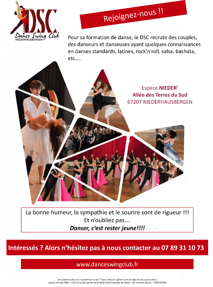 RECHERCE DE COUPLES DE DANSEURS POUR FORMATION DE DANSE - Niederhausbergen