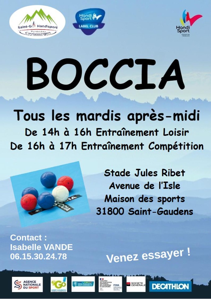 COURS DE BOCCIA - Saint-Gaudens COURS DE BOCCIA - Saint-Gaudens