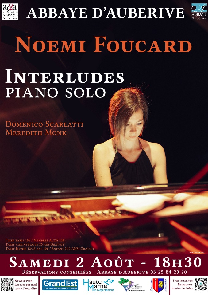 Concert : Intertudes, piano solo avec Noemi Foucard - Aubérive Concert : Intertudes, piano solo avec Noemi Foucard - Aubérive