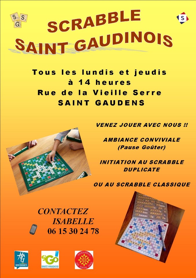 ST GO SCRABBLE - saison 2025/2026 - Saint-Gaudens ST GO SCRABBLE - saison 2025/2026 - Saint-Gaudens