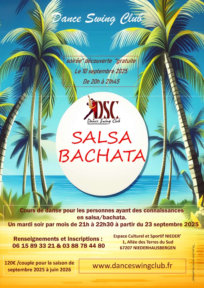 Cours de SALSA/BACHATA  niveau DEBUTANT + - Niederhausbergen