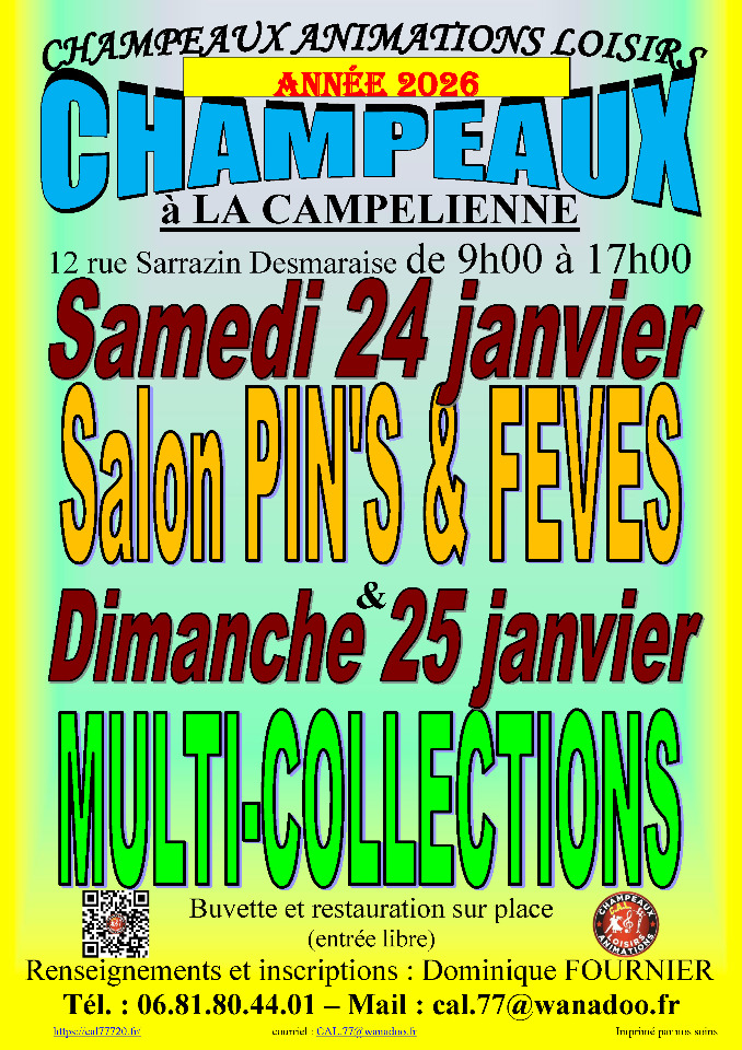Salon Multi-collections &agrave; CHAMPEAUX (77) le 25/01/2026 - Champeaux