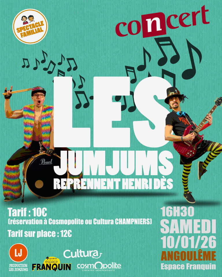 Les Jumjums reprennent Henri D&egrave;s - En concert &agrave; l'Espace Franquin&nbsp;! - Angoulême