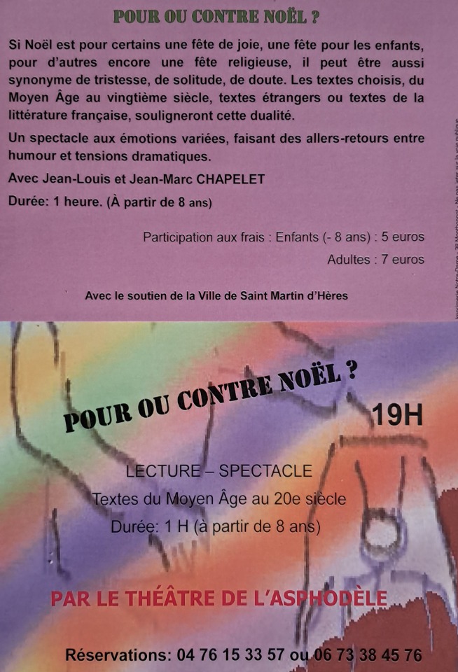 Pour ou contre No&euml;l - Saint-Martin-d'Hères