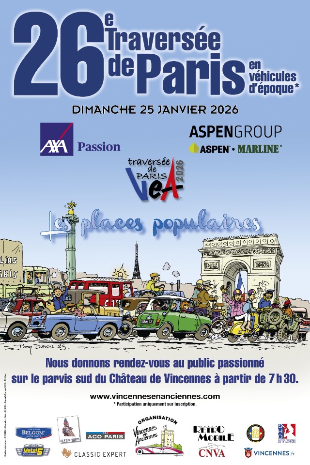 26e Travers&eacute;e de Paris en v&eacute;hicules d'&eacute;poque - Vincennes