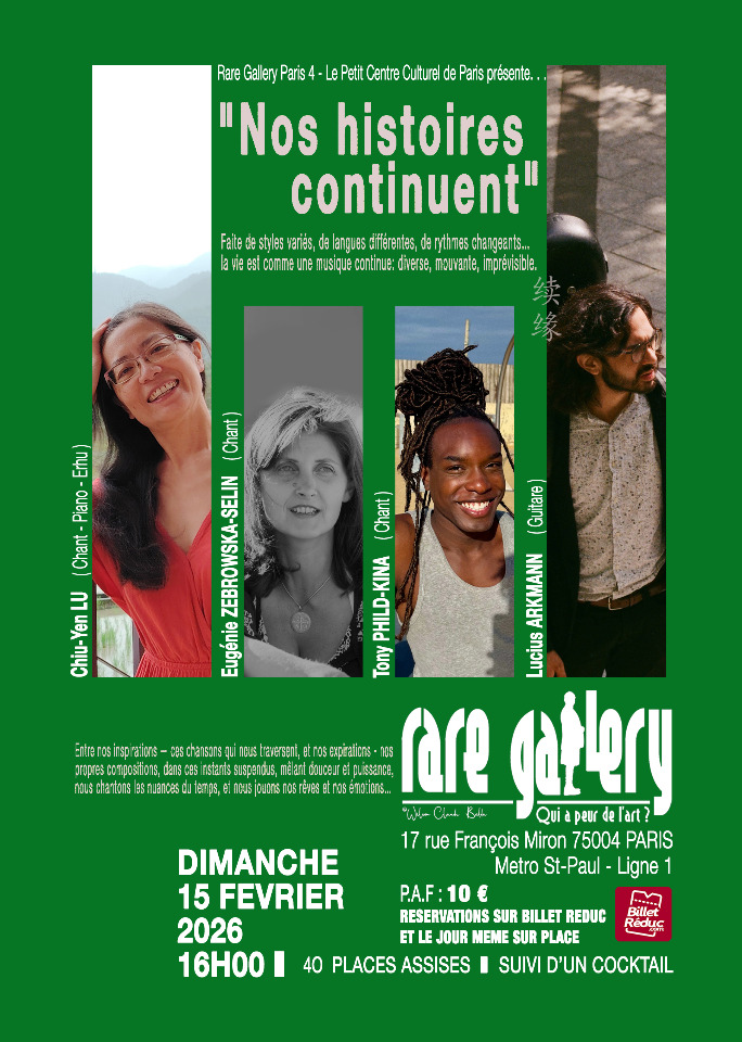 Concert Chant et Guitare&nbsp;: Nos Histoires continuent - Paris