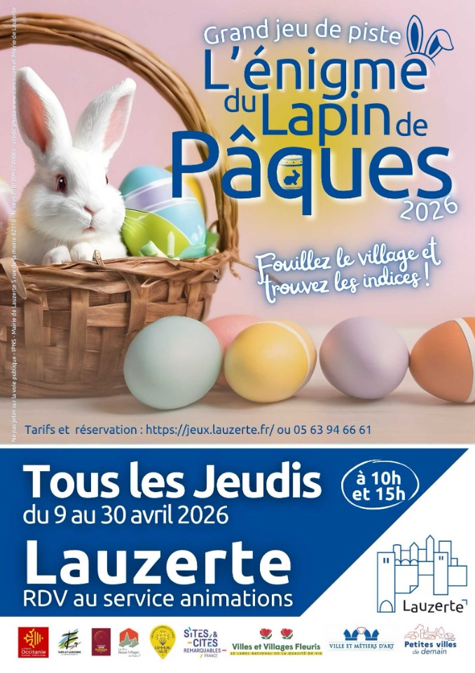 Jeu de piste&nbsp;: L&rsquo;&eacute;nigme de lapin de P&acirc;ques - Lauzerte