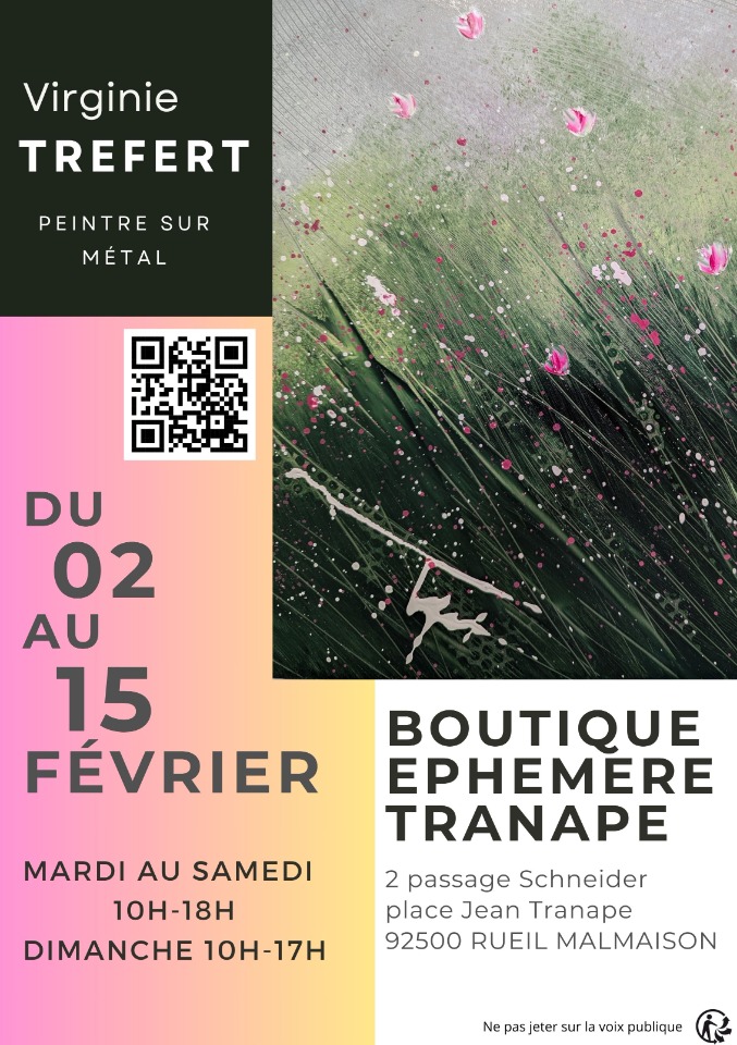 Virginie Trefert peintre sur m&eacute;tal - Rueil-Malmaison