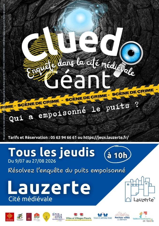 Cluedo - Meurtre &agrave; Lauzerte&nbsp;: le Puits Empoisonn&eacute; - Lauzerte