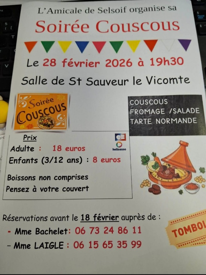 Repas couscous - Saint-Sauveur-le-Vicomte