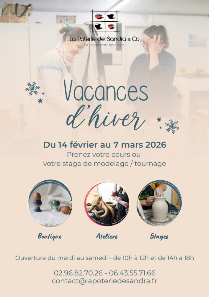 Cours de Poterie vacance de f&eacute;vrier  - Corseul