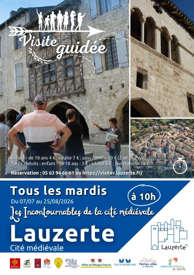 Visite guid&eacute;e&nbsp;: les Incontournables de la cit&eacute; m&eacute;di&eacute;vale - Lauzerte