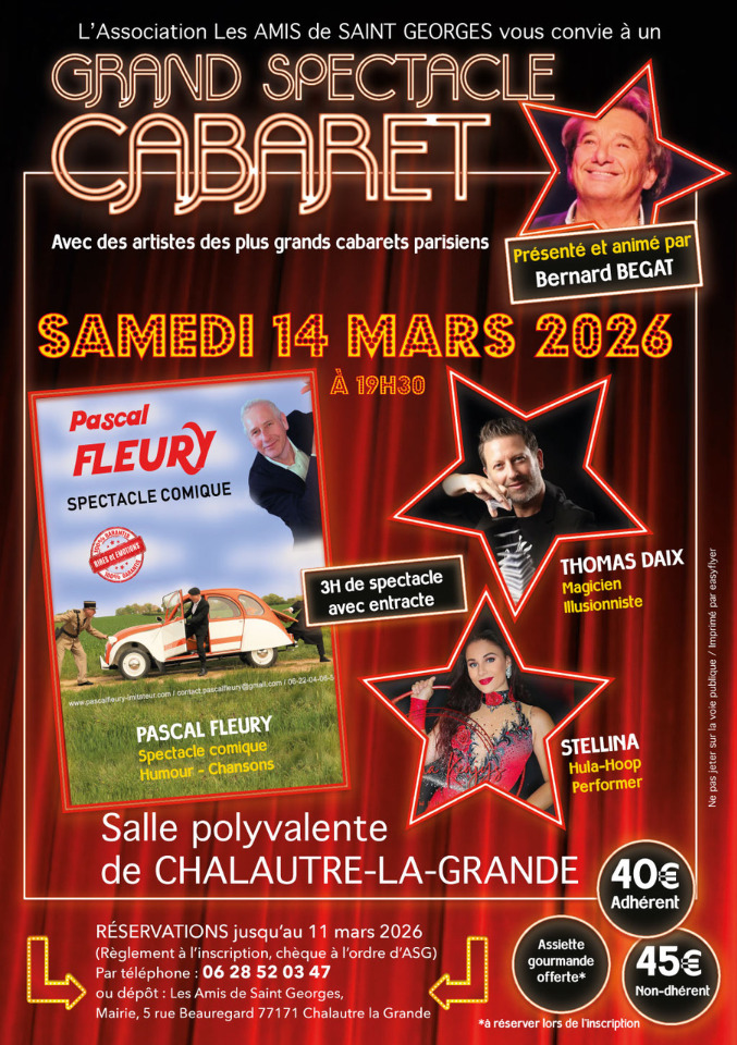 "Rires avant tout" spectacle Music'hall avec Pascal Fleury - Chalautre-la-Grande
