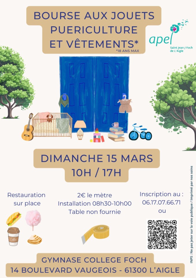 Bourse aux jouets, pu&eacute;riculture et v&ecirc;tements  - L'Aigle