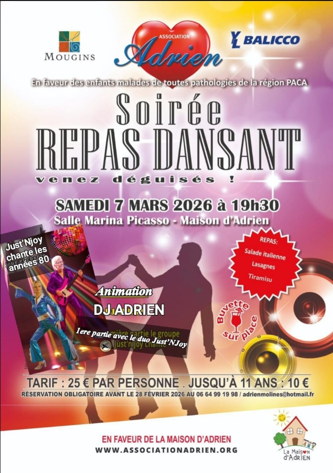 Repas dansant "Ann&eacute;es 80" - Pégomas