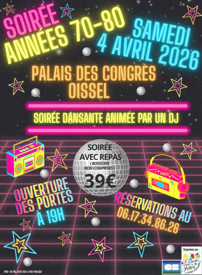 Soir&eacute;e dansante ann&eacute;es 70/80 - Oissel