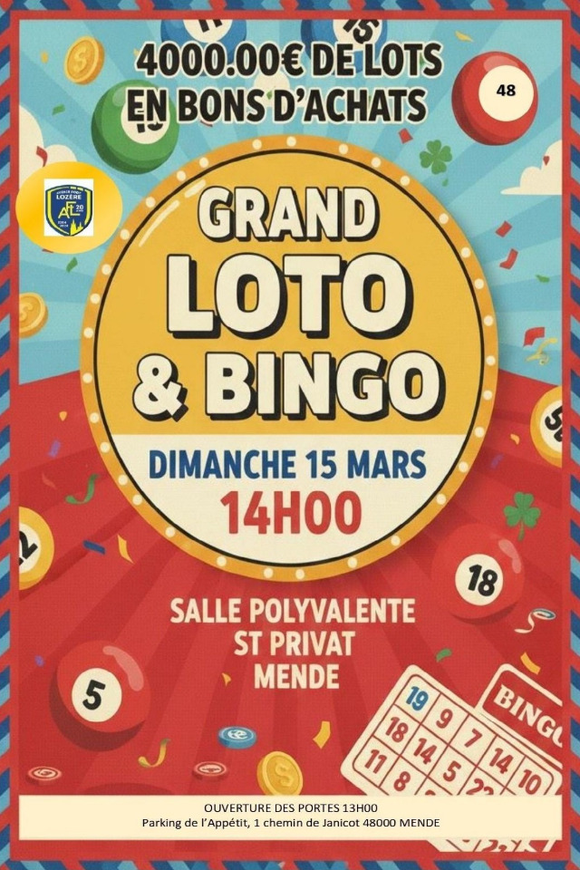 LOTO DE PRINTEMPS SANS ORDINATEUR - Mende
