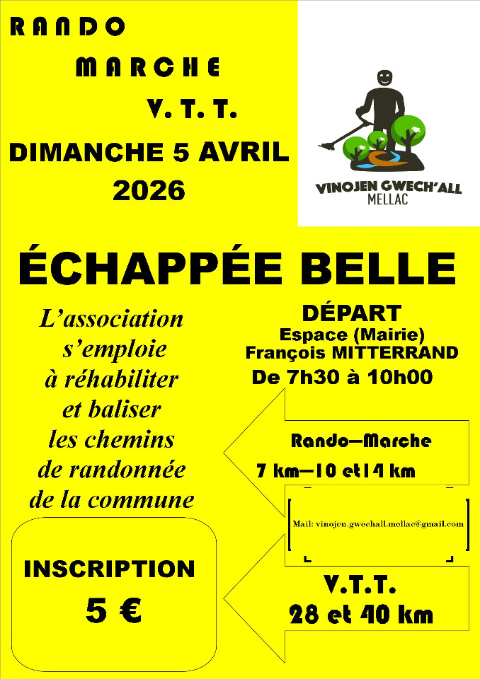 Echapp&eacute;e Belle de l'association Vinojen - Mellac
