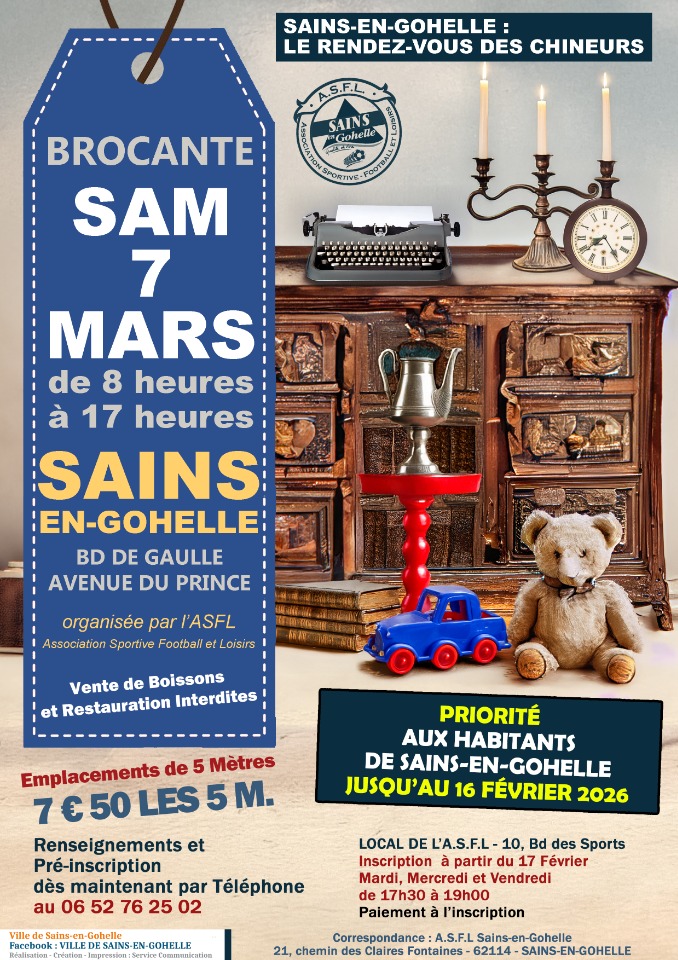 March&eacute; aux Puces de l'ASFL - Sains-en-Gohelle