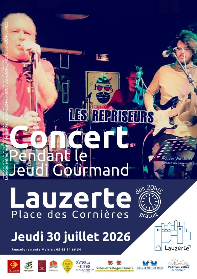 Concert des Repriseurs lors du Jeudi Gourmand  - Lauzerte