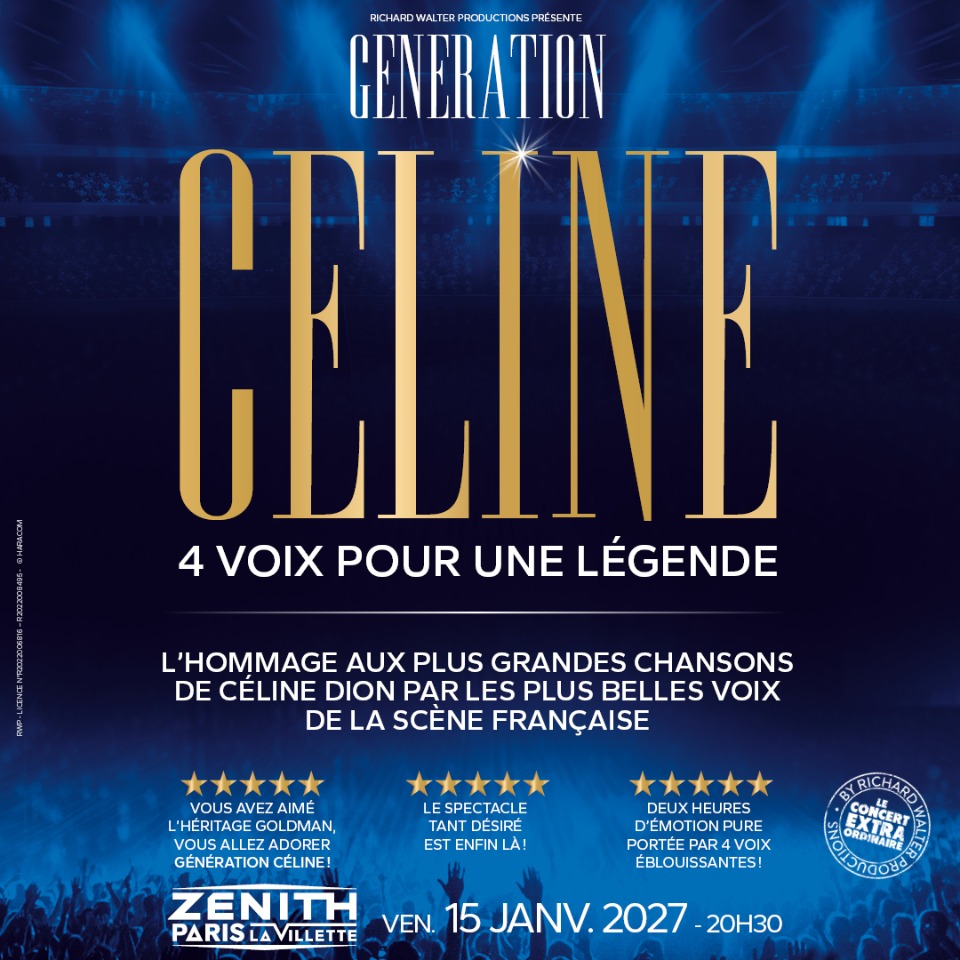 G&eacute;n&eacute;ration C&eacute;line&nbsp;: 4 voix pour une l&eacute;gende&nbsp;! - Paris