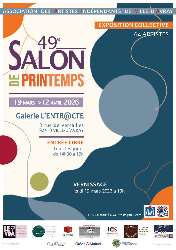 49&egrave;me salon de printemps de l&rsquo;AIVA une Exposition Collective - Ville-d'Avray
