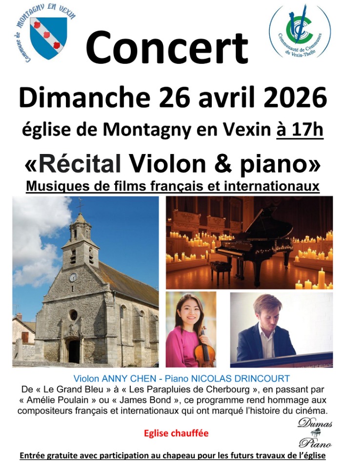 Concert "Violon & piano" - Montagny-en-Vexin