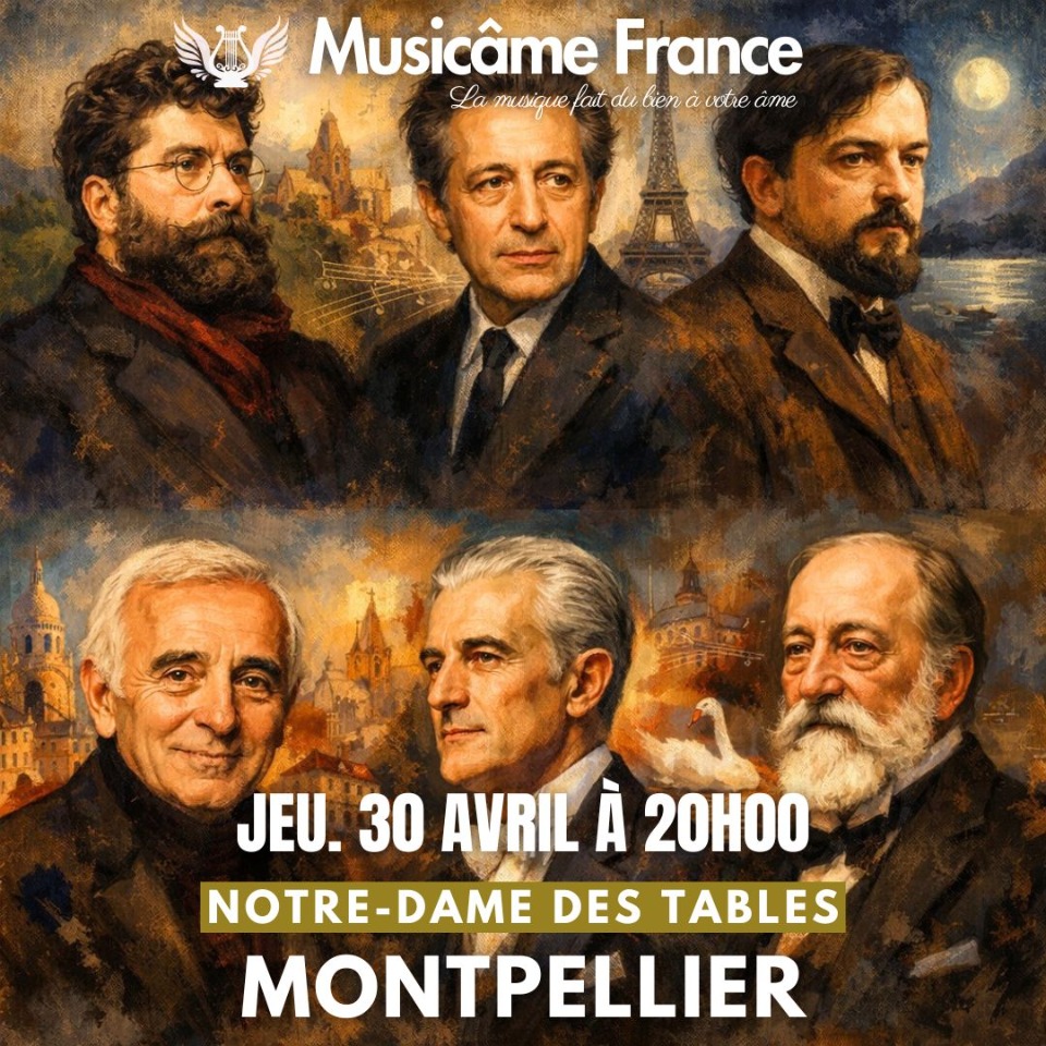 Concert &agrave; Montpellier&nbsp;: Debussy, Ravel, Bizet, Aznavour, Saint-Sa&euml;ns,  - Montpellier