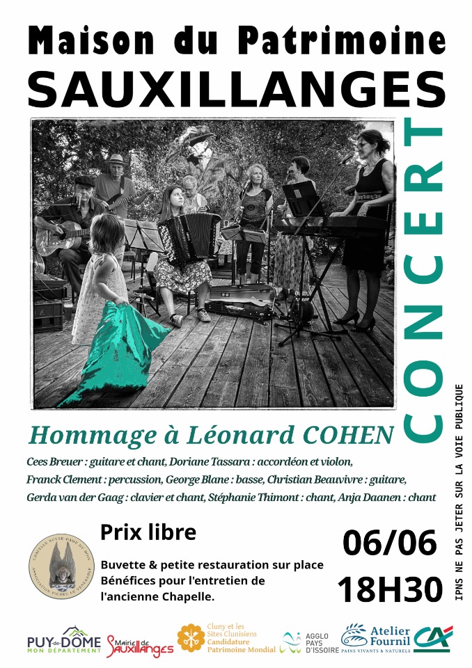 Concert hommage &agrave; L&eacute;onard Cohen - Sauxillanges