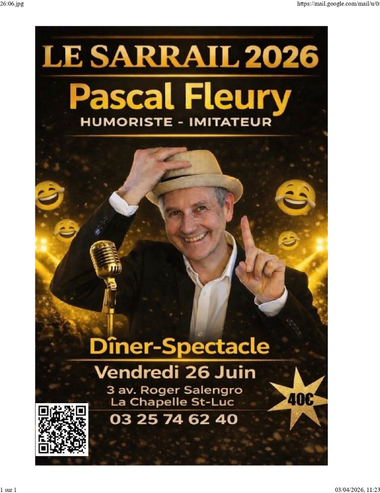 "Rires avant tout" spectacle Music'hall avec Pascal Fleury - La Chapelle-Saint-Luc
