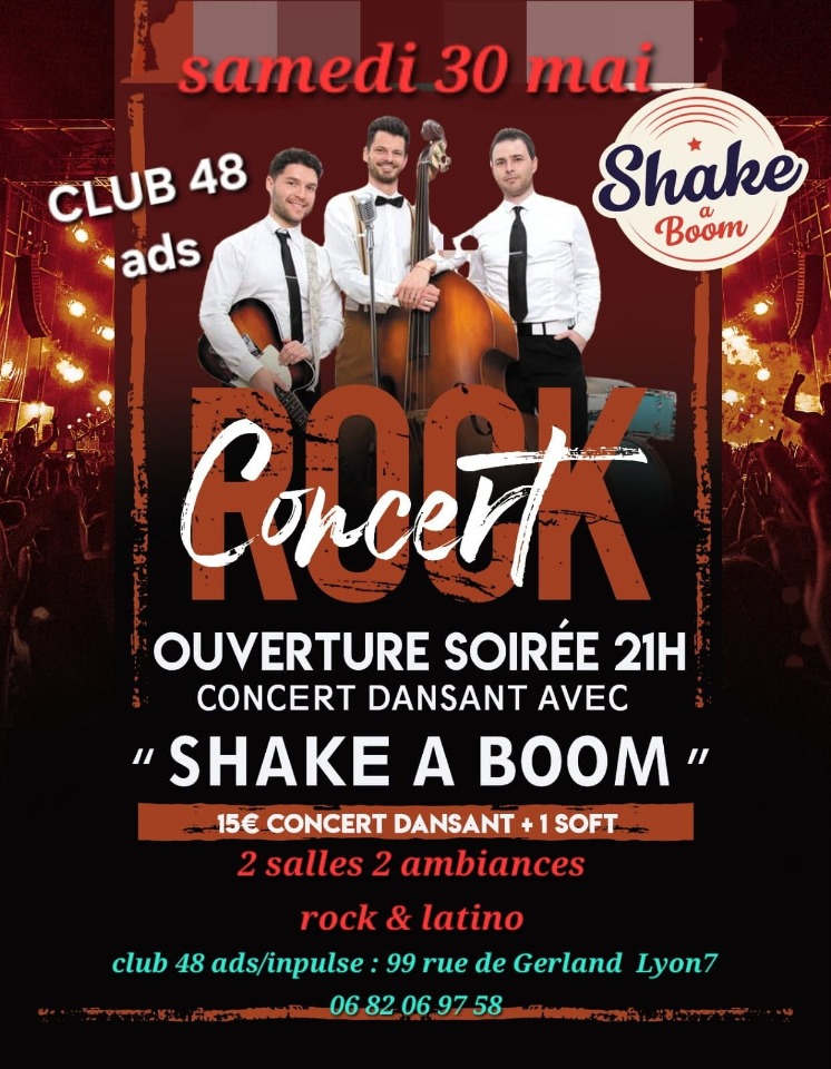 Concert dansant avec SHAKE A BOOM - Lyon