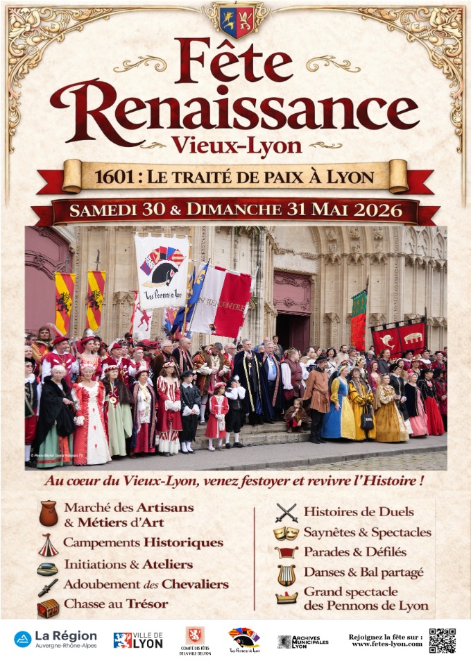 F&ecirc;te Renaissance Vieux-Lyon&nbsp;: 30 et 31 mai 2026 - Lyon